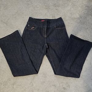 Reitmans Contrast Darkest Blue Flare Jeans